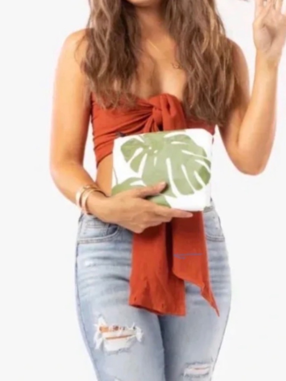 NWT ALOHA COLLECTION SMALL MONSTERA POUCH 💥